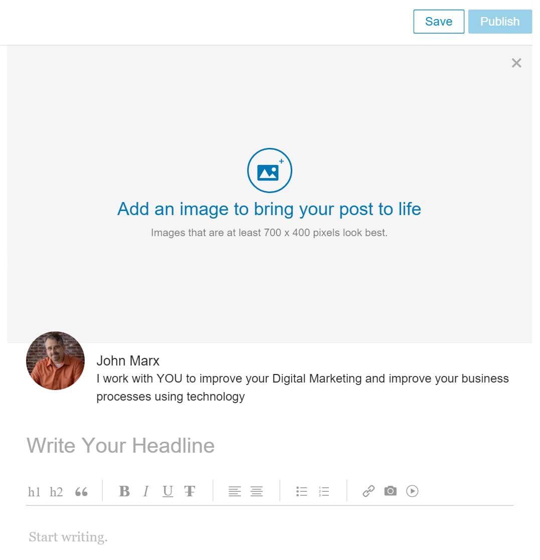 LinkedIn Posting Screen LinkedIn Posting Screen