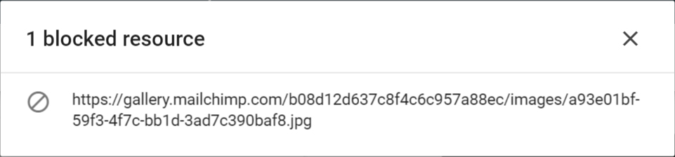 Blocked information Blocked information