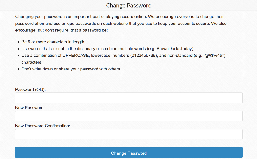 Change password