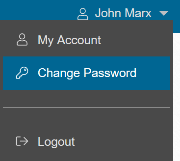Change password Menu