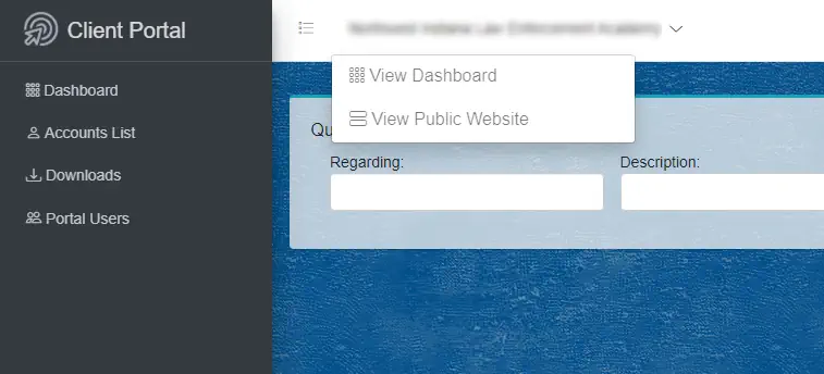 Portal Dashboard Top Left