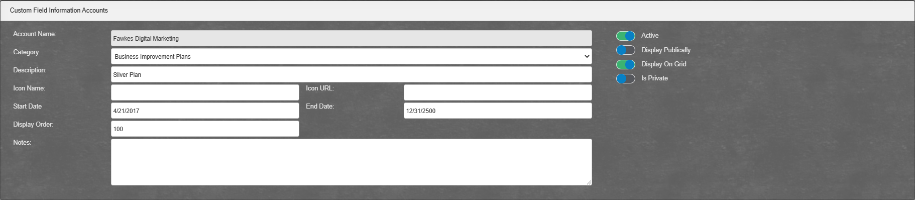 Address Information: Web & Social Add/Edit