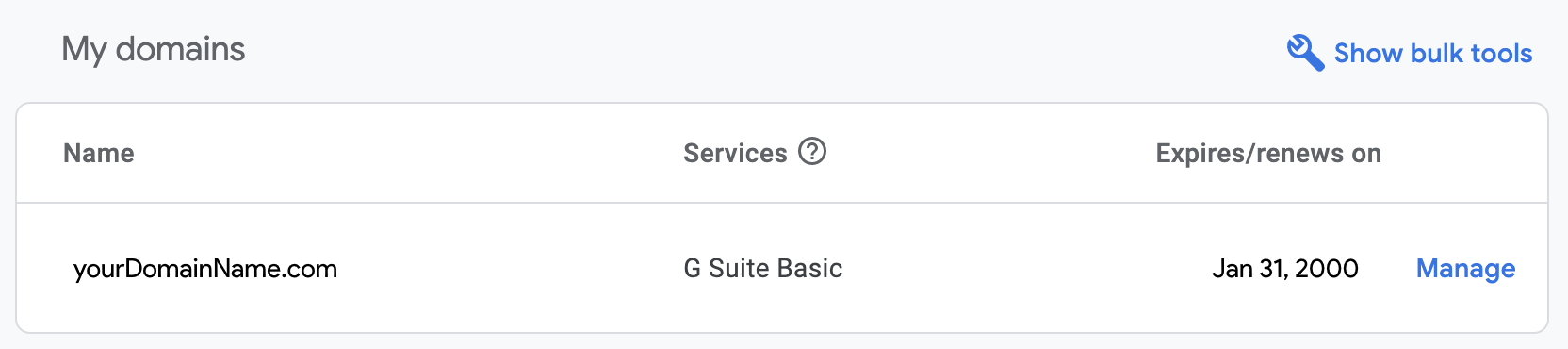Google Domain List