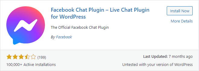 Facebook Chat Plugin - Live Chat Plugin for WordPress Install