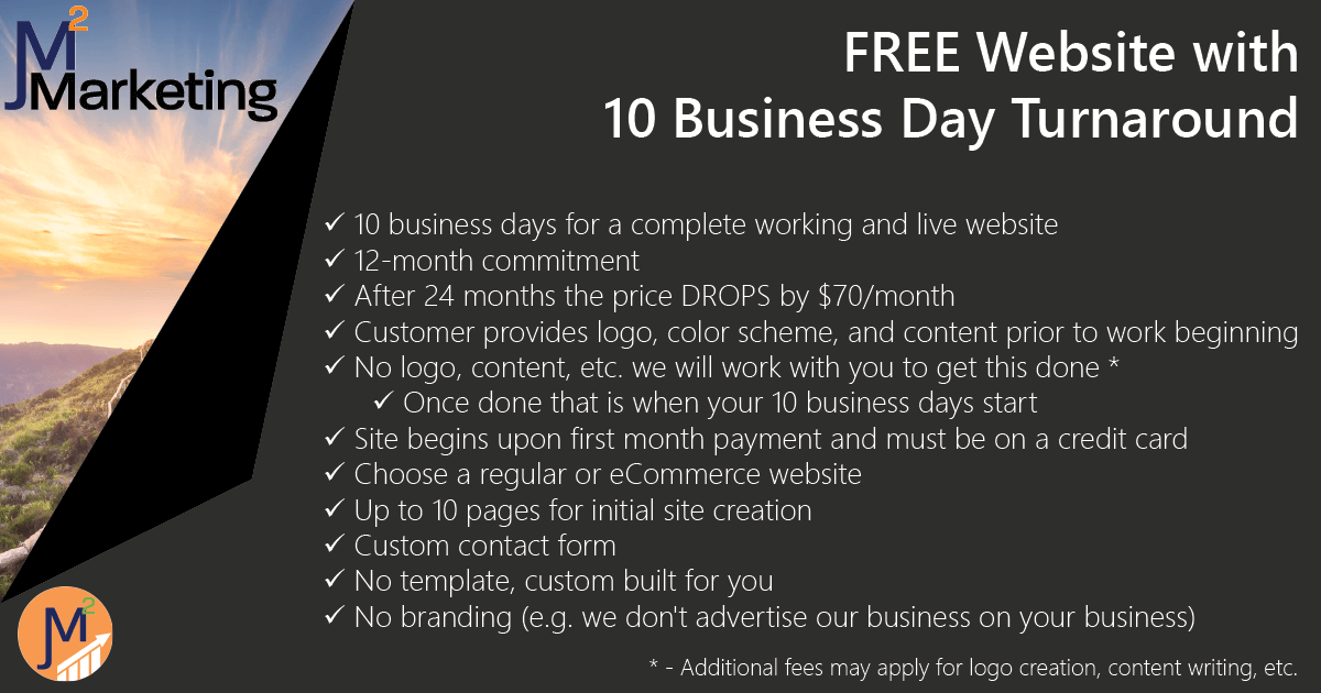 Get your FREE custom-built website today!