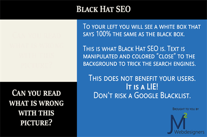 Black Hat SEO - Don't do this!
