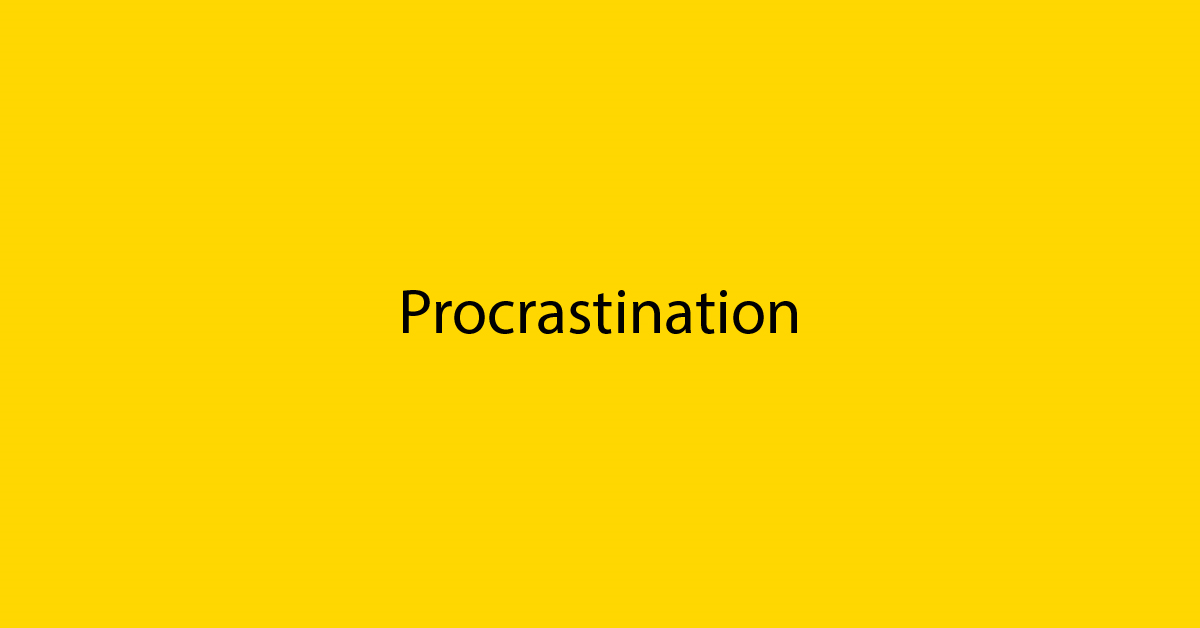 Marketing Procrastination