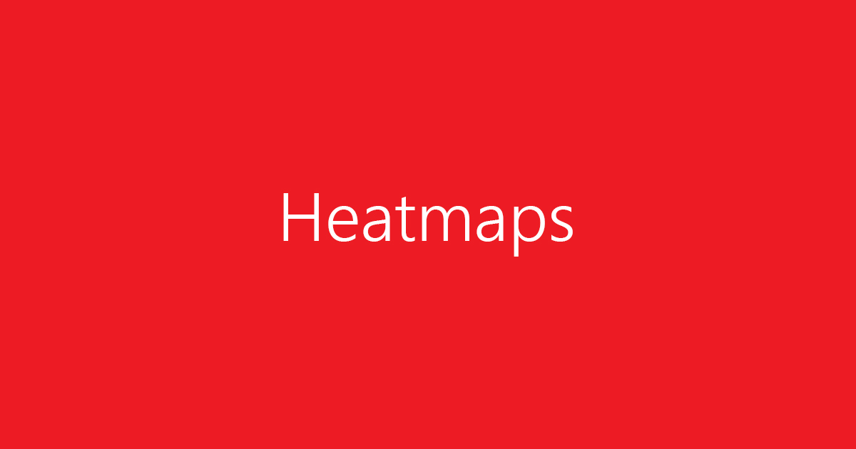 What are heatmaps?